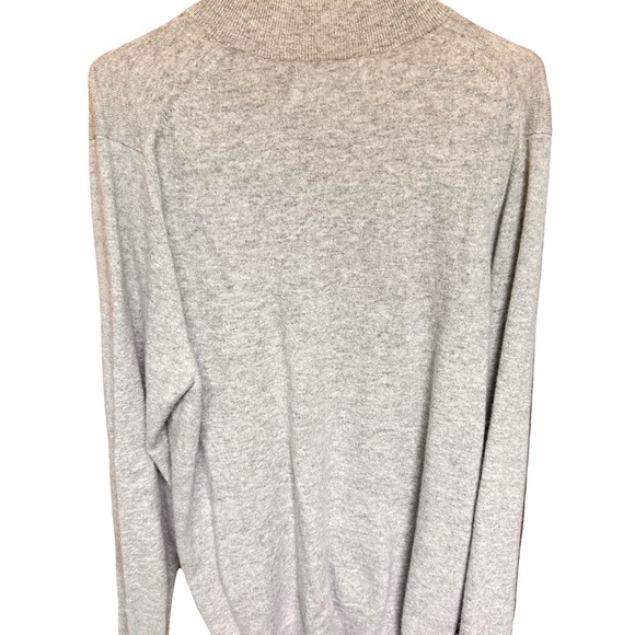 Huckberry Gray Zip Up Sweater with Ribbed Cuffs - Picture 3 of 7